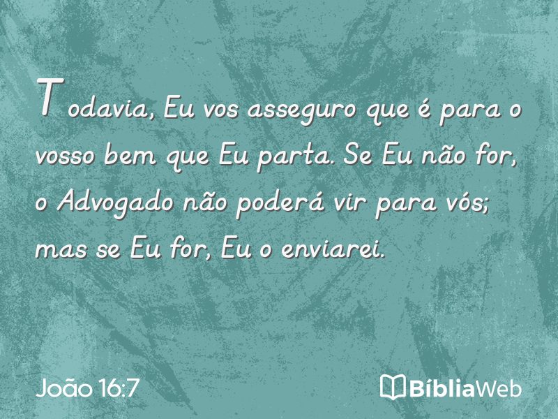 João 16:7 em imagem para compartilhar