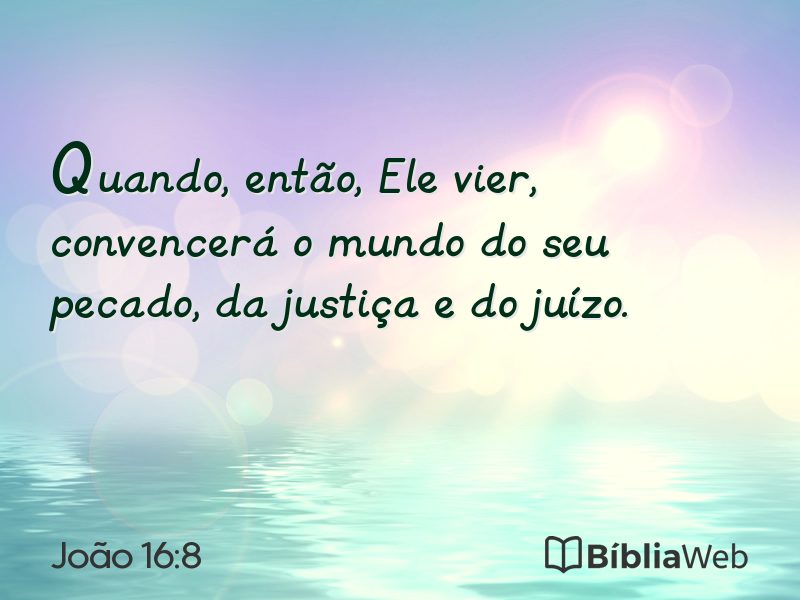 João 16:8 em imagem para compartilhar