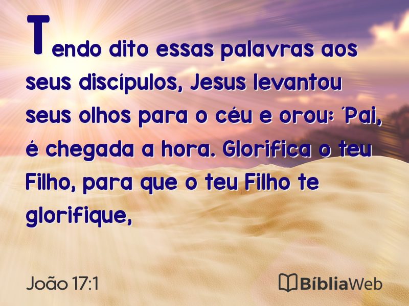 João 17:1 em imagem para compartilhar