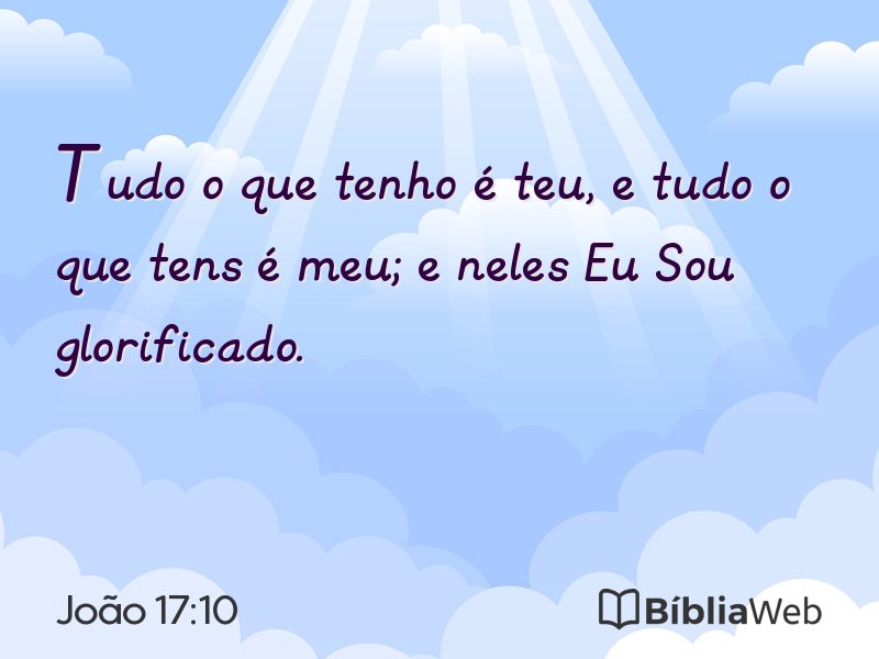 João 17:10 em imagem para compartilhar