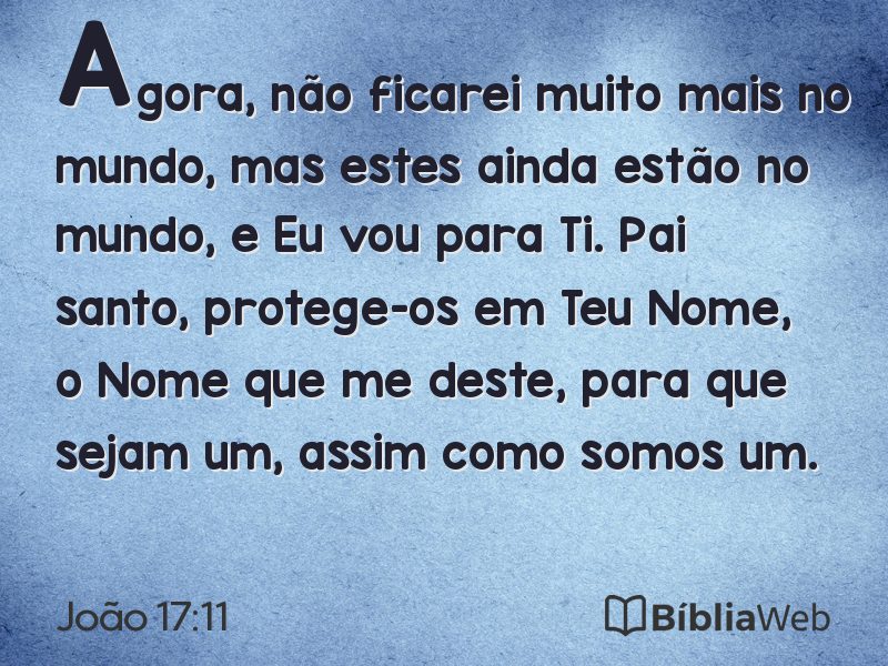 João 17:11 em imagem para compartilhar