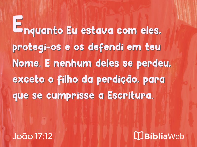 João 17:12 em imagem para compartilhar