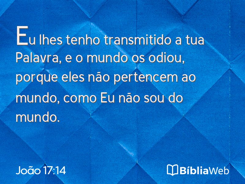 João 17:14 em imagem para compartilhar