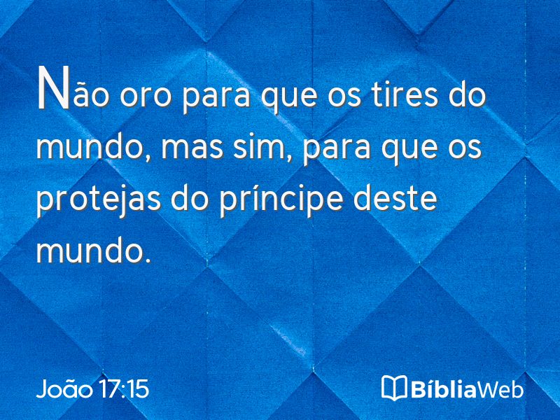 João 17:15 em imagem para compartilhar