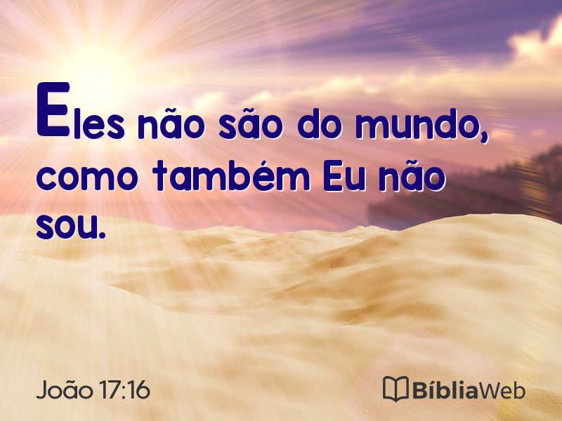 João 17:16 em imagem para compartilhar