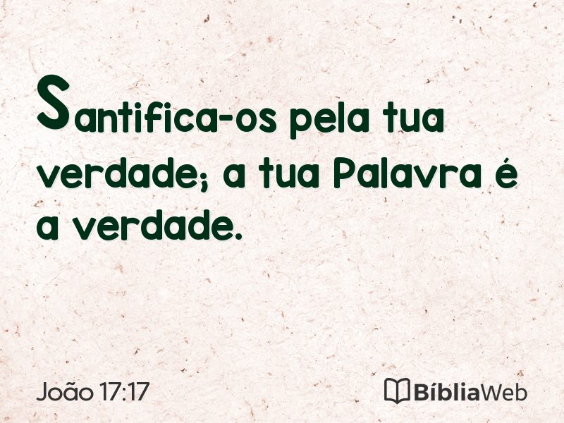 João 17:17 em imagem para compartilhar