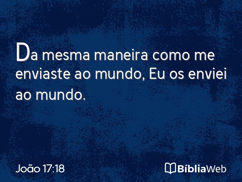João 17:18 em imagem para compartilhar