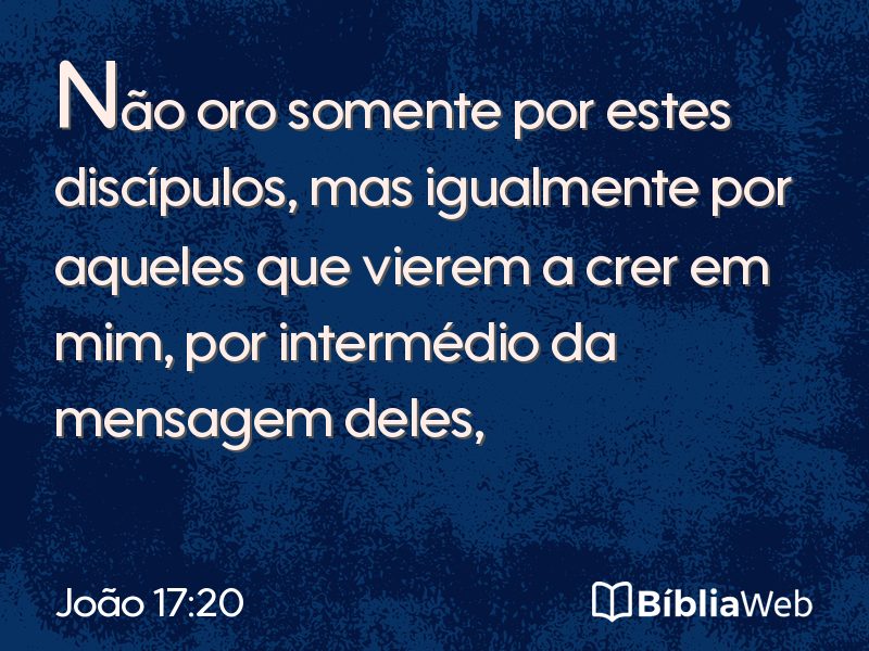 João 17:20 em imagem para compartilhar
