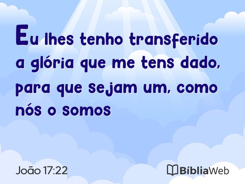 João 17:22 em imagem para compartilhar