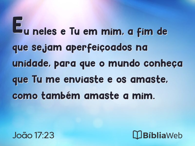João 17:23 em imagem para compartilhar
