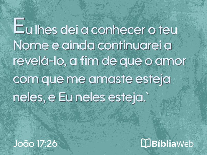 João 17:26 em imagem para compartilhar