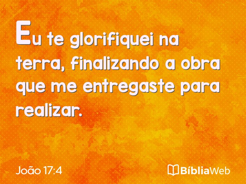 João 17:4 em imagem para compartilhar