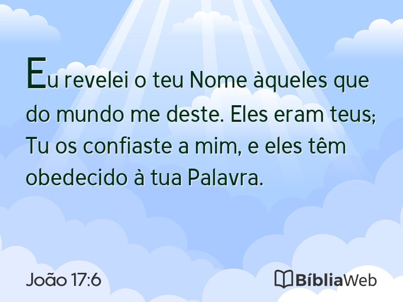 João 17:6 em imagem para compartilhar