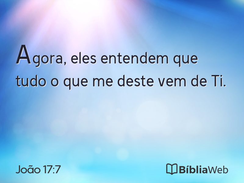 João 17:7 em imagem para compartilhar