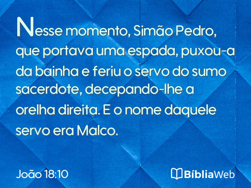 João 18:10 em imagem para compartilhar