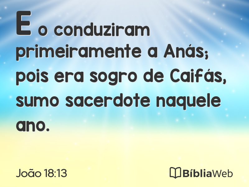 João 18:13 em imagem para compartilhar