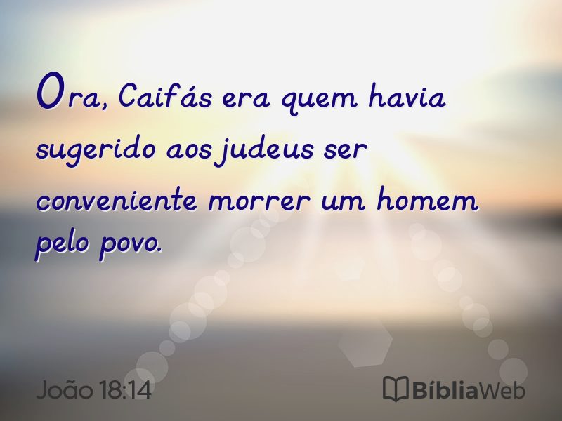 João 18:14 em imagem para compartilhar