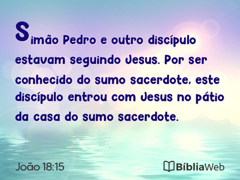 João 18:15 em imagem para compartilhar