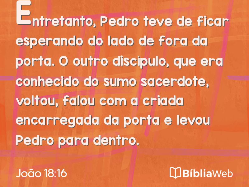 João 18:16 em imagem para compartilhar