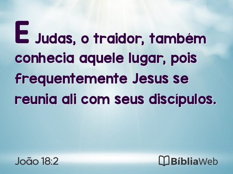João 18:2 em imagem para compartilhar