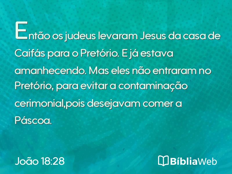 João 18:28 em imagem para compartilhar