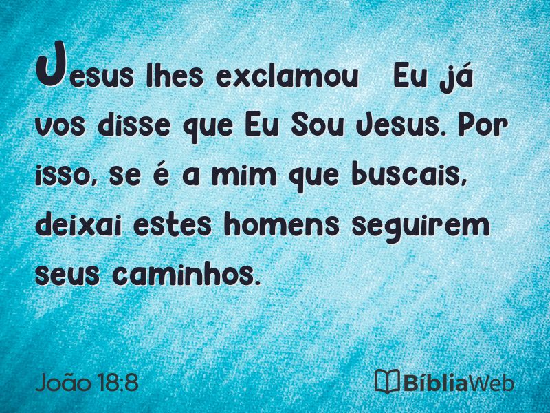 João 18:8 em imagem para compartilhar