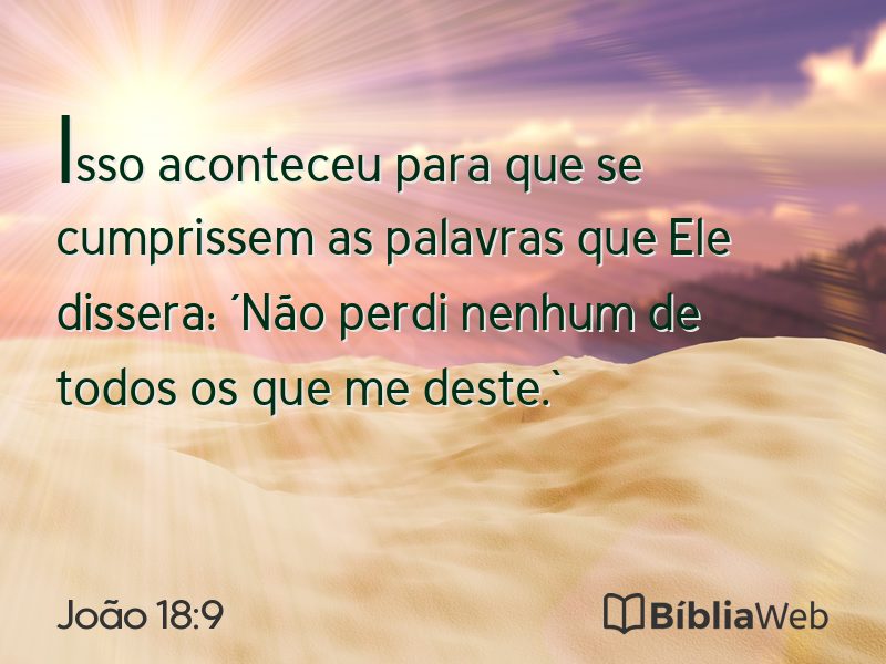 João 18:9 em imagem para compartilhar