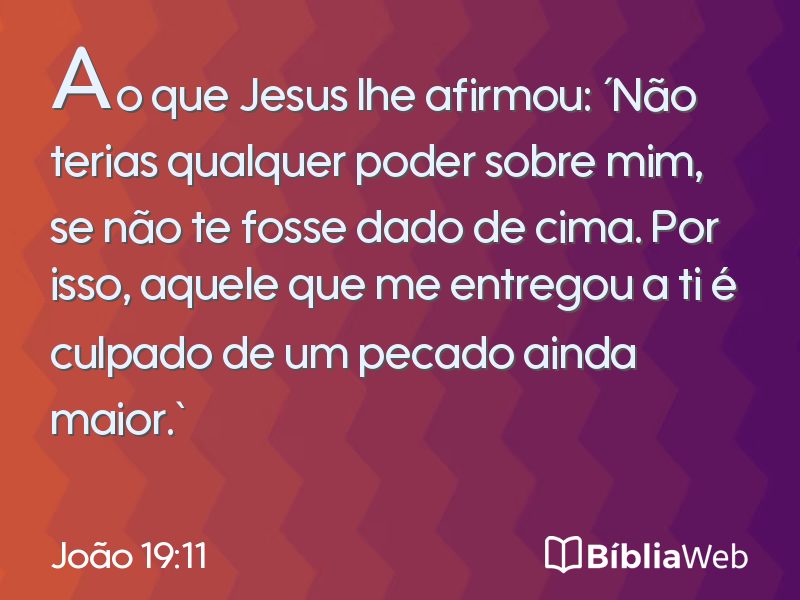 João 19:11 em imagem para compartilhar