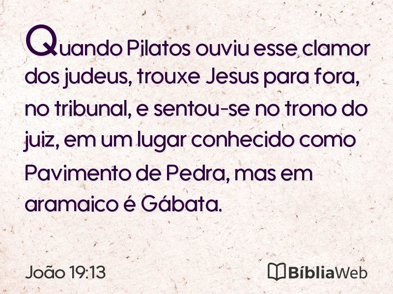 João 19:13 em imagem para compartilhar