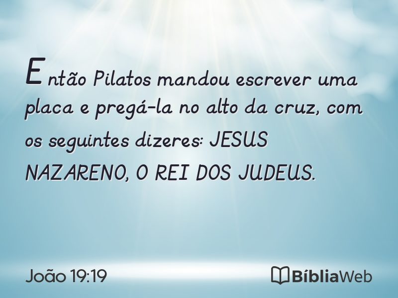 João 19:19 em imagem para compartilhar