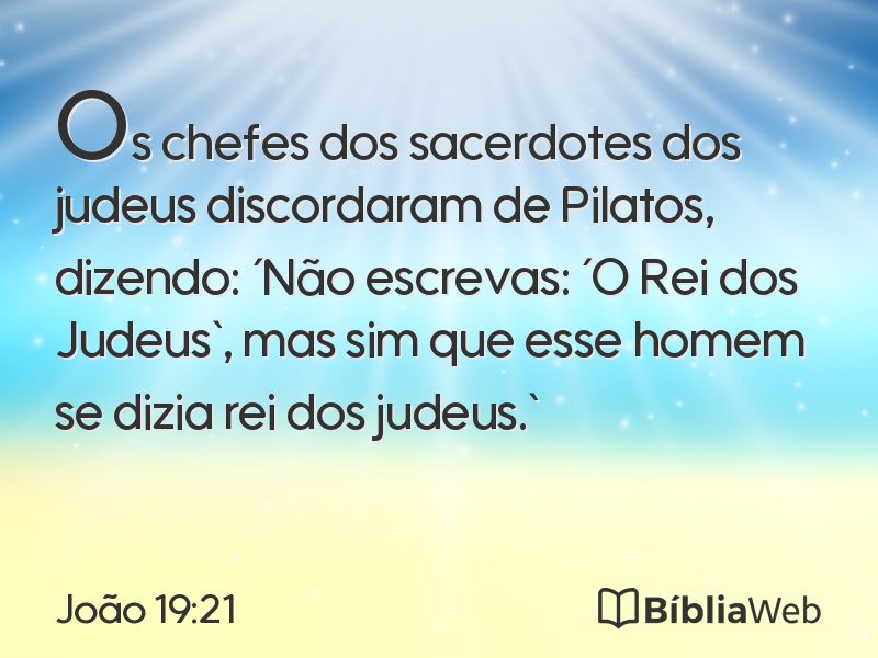 João 19:21 em imagem para compartilhar