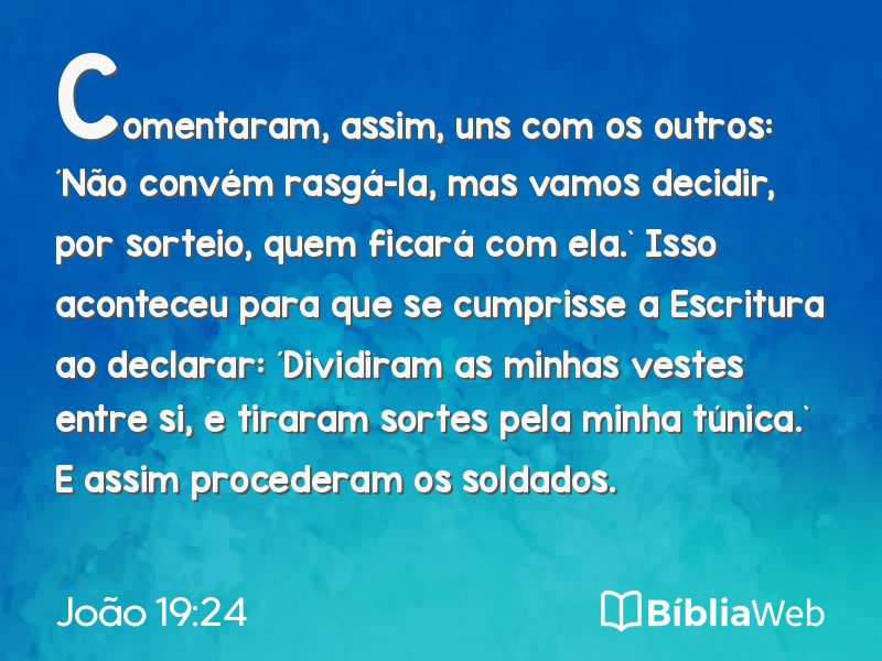João 19:24 em imagem para compartilhar