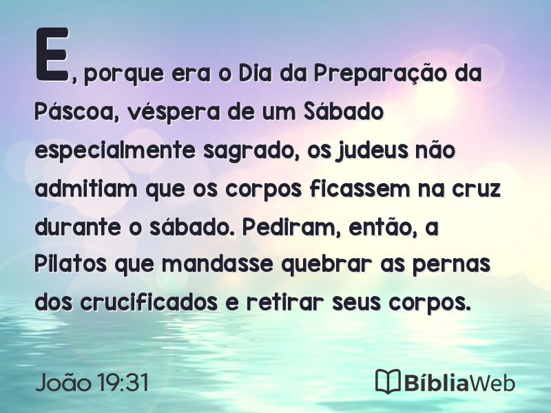 João 19:31 em imagem para compartilhar