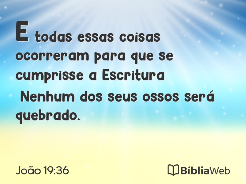 João 19:36 em imagem para compartilhar