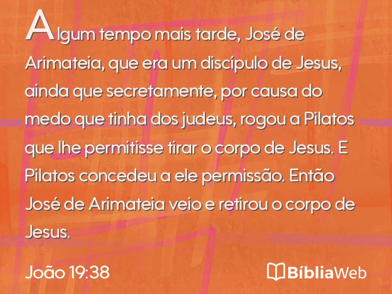 João 19:38 em imagem para compartilhar