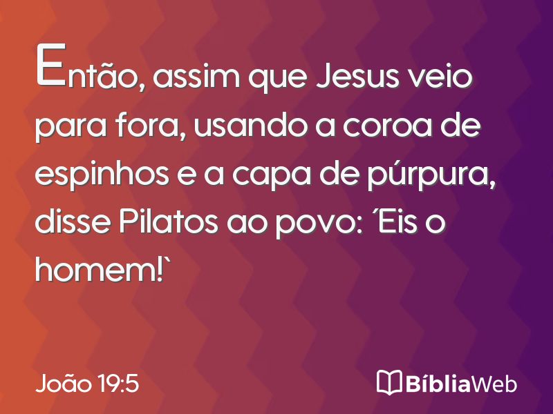 João 19:5 em imagem para compartilhar