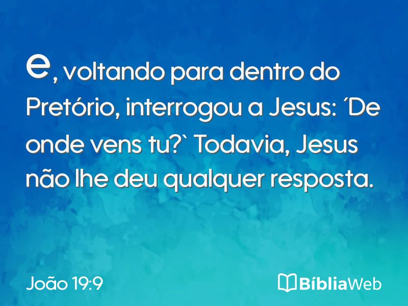 João 19:9 em imagem para compartilhar