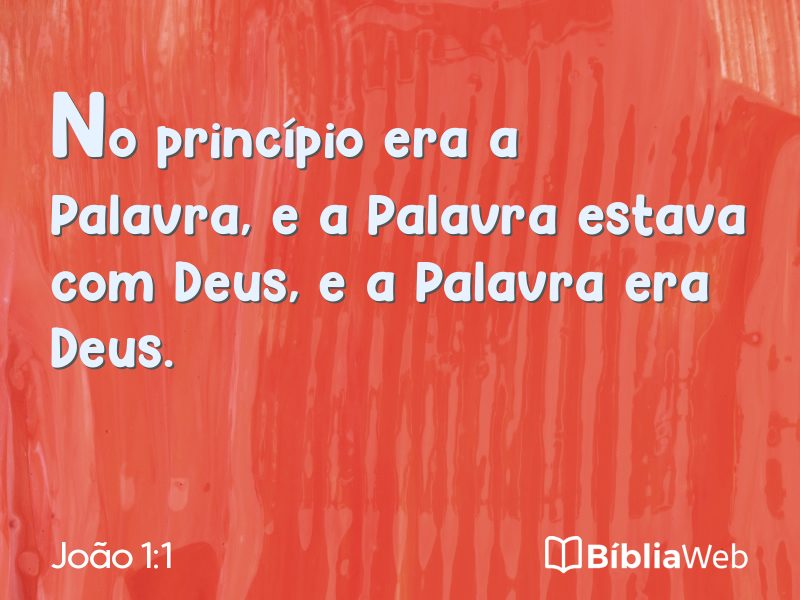 João 1:1 em imagem para compartilhar