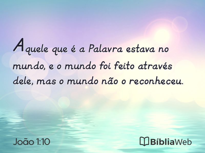 João 1:10 em imagem para compartilhar