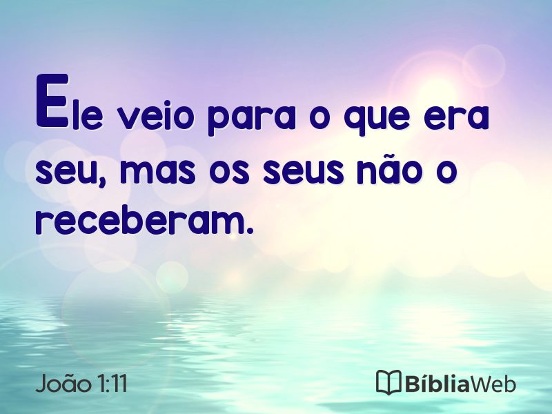 João 1:11 em imagem para compartilhar