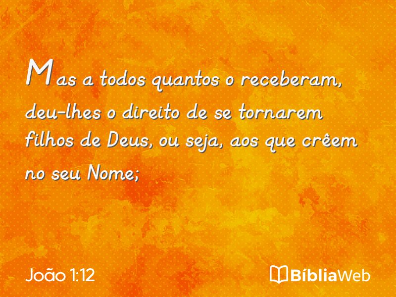 João 1:12 em imagem para compartilhar