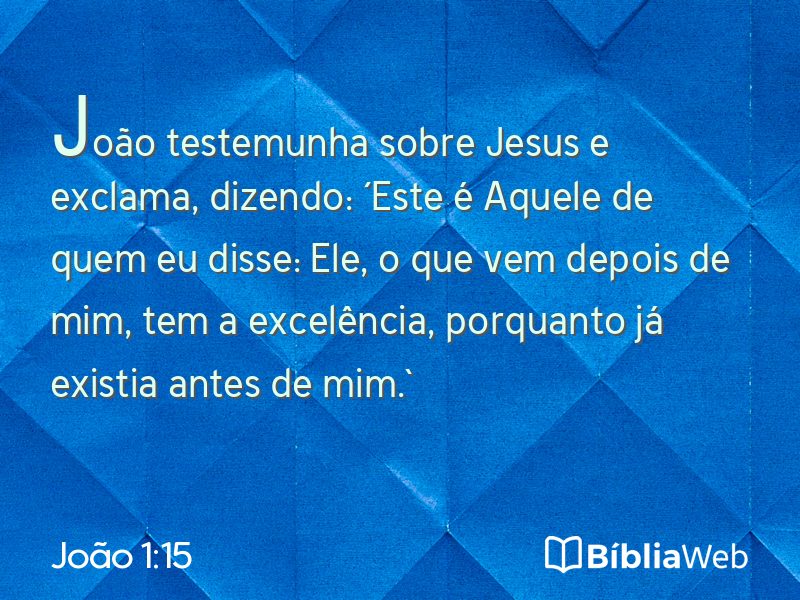 João 1:15 em imagem para compartilhar