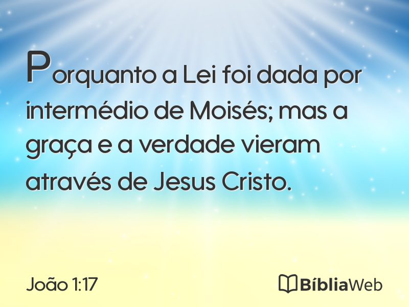 João 1:17 em imagem para compartilhar