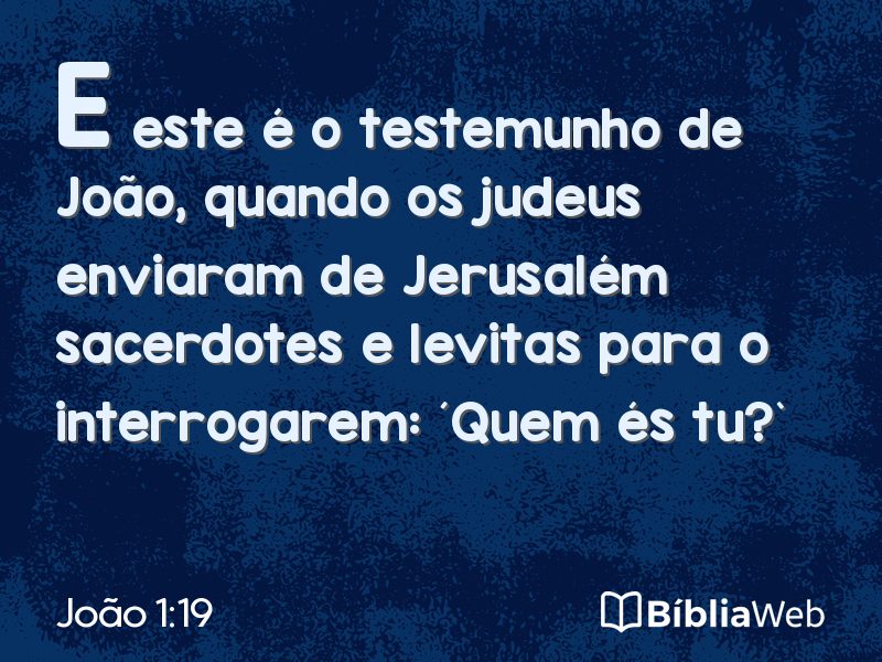 João 1:19 em imagem para compartilhar