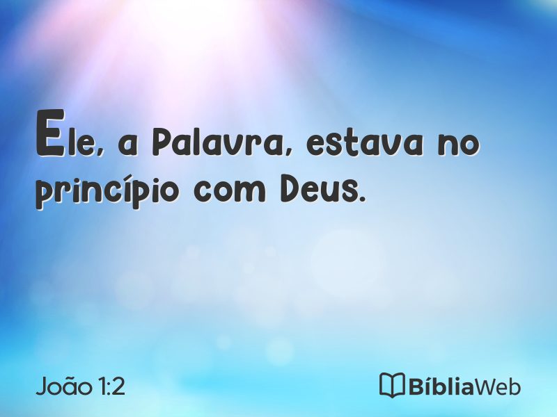 João 1:2 em imagem para compartilhar