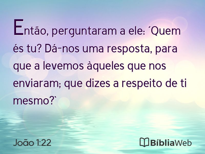 João 1:22 em imagem para compartilhar