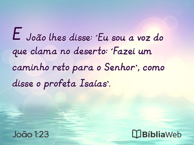 João 1:23 em imagem para compartilhar