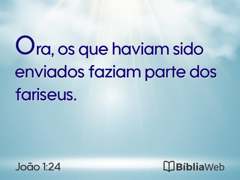 João 1:24 em imagem para compartilhar