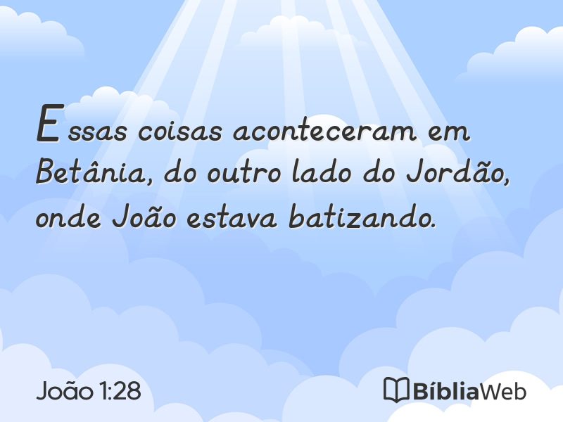 João 1:28 em imagem para compartilhar