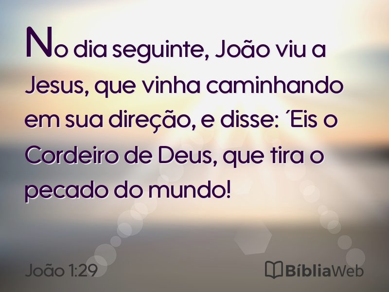 João 1:29 em imagem para compartilhar